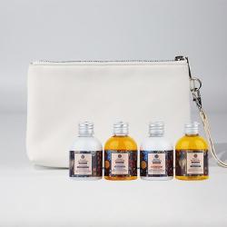 Набор принадлежностей для ванной комнаты в сумочке, 4 предмета