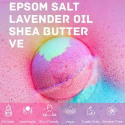 Пенящиеся шарики с лавандовой солью, для ванны 