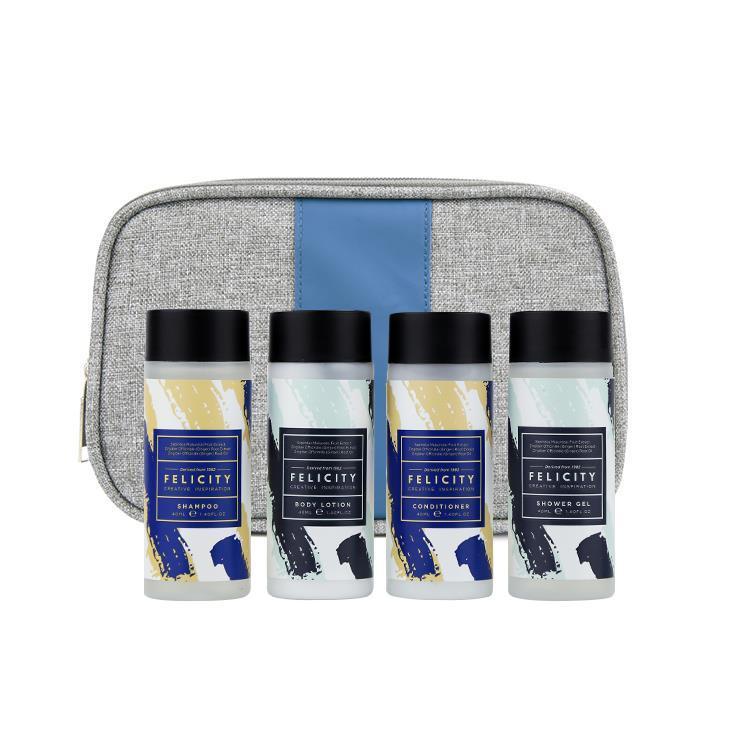 Дорожный комплект туалетных принадлежностей в сумочке, 4 предмета