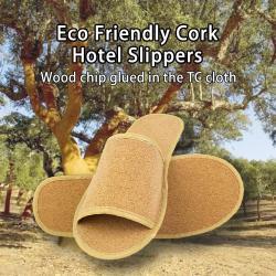 Тапочки пробковые с открытым носком, для гостиницы