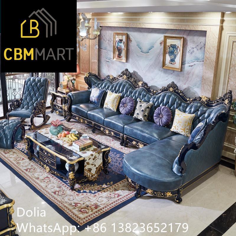 Набор мебели для гостиной из массива дерева в европейском классическом стиле