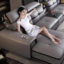 Современный кожаный диван 