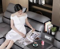 Современный кожаный диван 