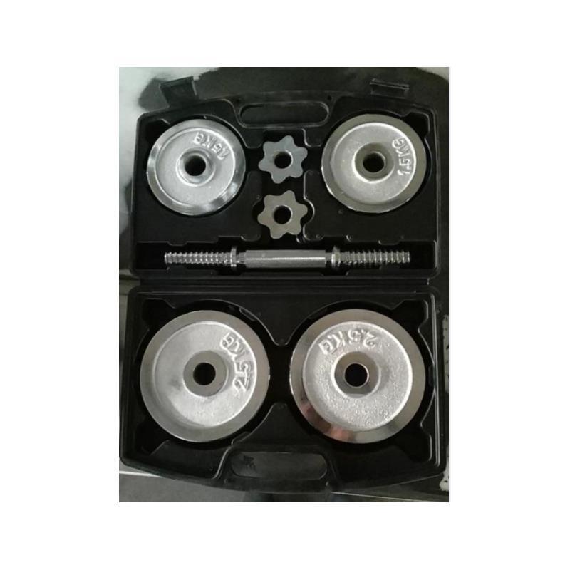 Хромированный регулируемый набор гантелей