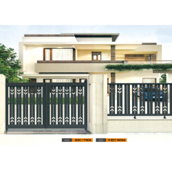 Подъездные ворота с прочными петлями