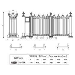 Автоматические алюминиевые ворота-гармошка