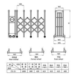 Простые откатные ворота из нержавеющей стали