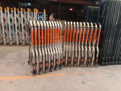 Ворота из нержавеющей стали, гармошкой на колесах