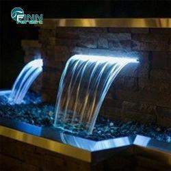 Водопад из нержавеющей стали с многоцветным светодиодным освещением