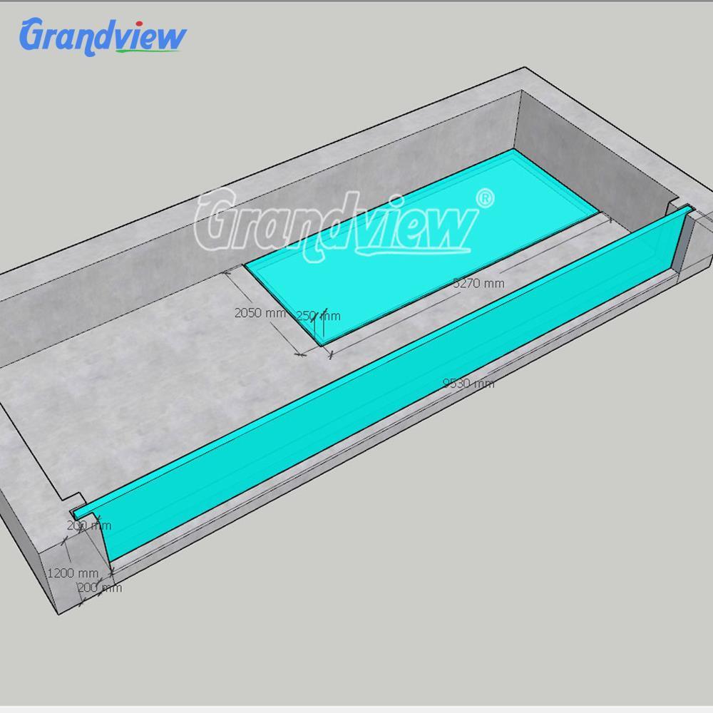 Акриловый лист для стен бассейна, 50 мм