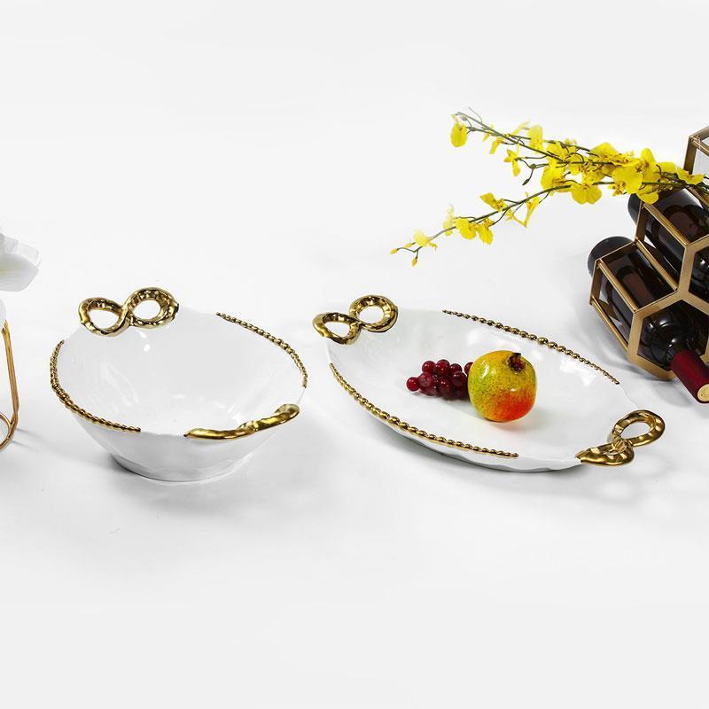 Керамическая тарелка для конфет и фруктов