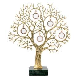 Элегантное золотое металлическое украшение в виде дерева