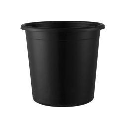 Пластиковые черные цветочные горшки