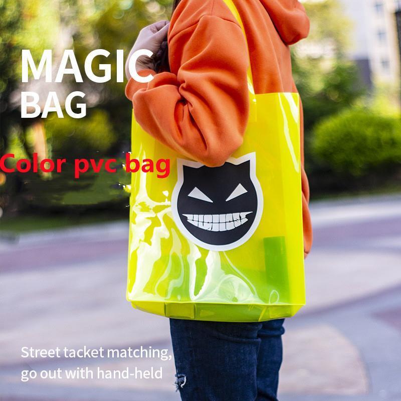 Красочная многоцветная сумка из ПВХ на заказ с забавным рисунком