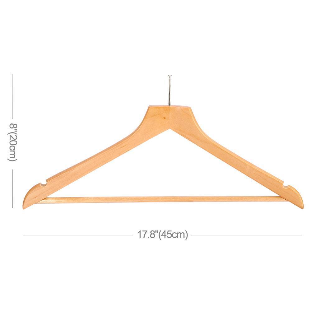 Вешалка для брюк с защитой от кражи из натурального дерева 