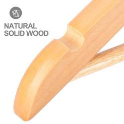 Вешалка для брюк с защитой от кражи из натурального дерева 