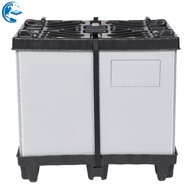 Легко складывающийся сверхмощный контейнер для поддонов с крышкой