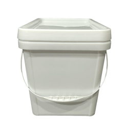 Квадратное пластиковое ведро с крышкой и ручкой, 20 л