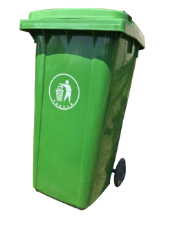 Пластиковый мусорный бак с колесами