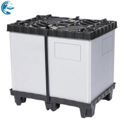 Легко складывающийся сверхмощный контейнер для поддонов с крышкой