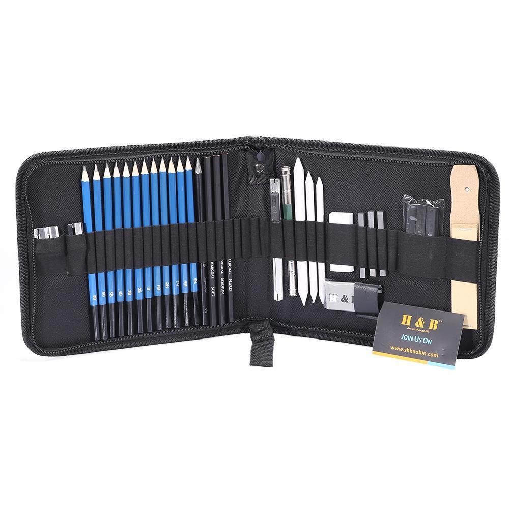 Набор из 32 карандашей для рисования в сумке