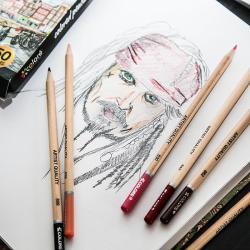 Профессиональный набор цветных карандашей, 50 шт.