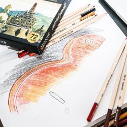 Набор цветных карандашей премиум-класса на масляной основе, 72 цвета