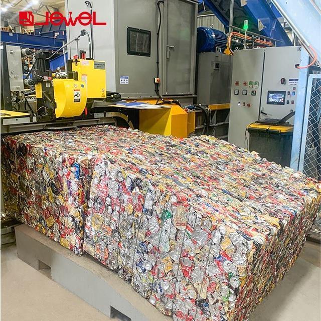 Горизонтальный гидравлический двухцилиндровый пресс для макулатуры и пластика