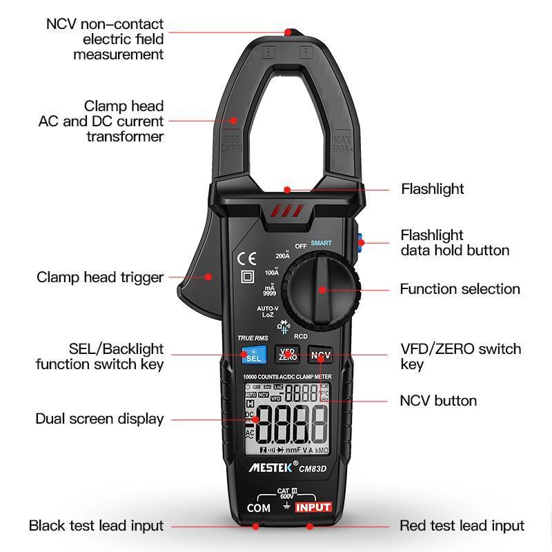 Амперметр Клещи AC DC