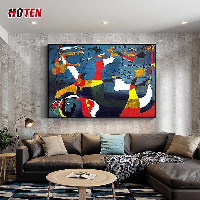 100% чистая ручная роспись абстрактная картина 