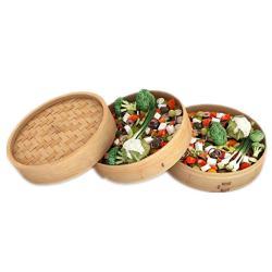 Пароварка для пельменей из натурального бамбука 10-дюймовый набор