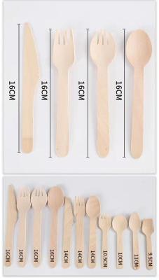 Одноразовые деревянные столовые приборы 