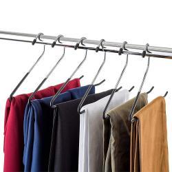 Нескользящие хромированные и черные вешалки для брюк