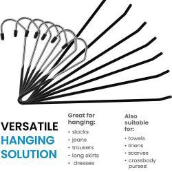 Нескользящие хромированные и черные вешалки для брюк