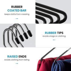 Нескользящие хромированные и черные вешалки для брюк