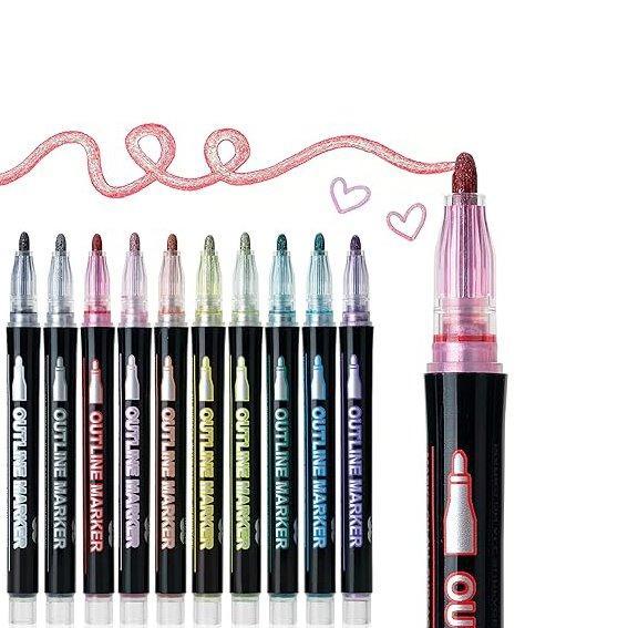 Фабричные маркеры с двойной линией для рисования и искусства (арт. 21101943)