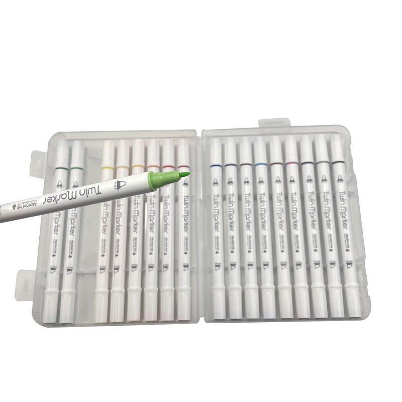 Маркеры с двойным наконечником, 5 мм наклонная головка, 1 мм круглая (арт. 21101966)