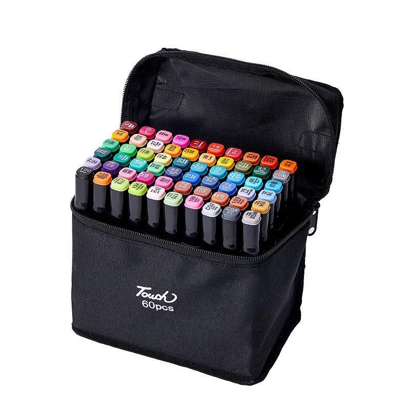 Набор перманентных маркеров с двойным наконечником и сумкой через плечо (арт. 21101967)