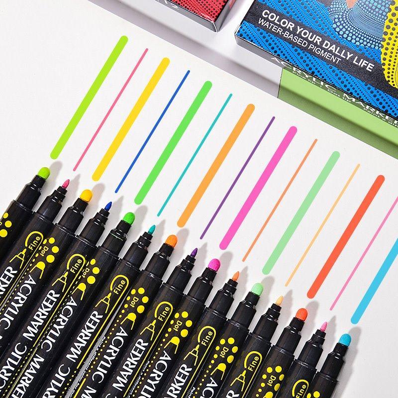 Акриловые маркеры с тонкими и точечными наконечниками для DIY (арт. 21101974)