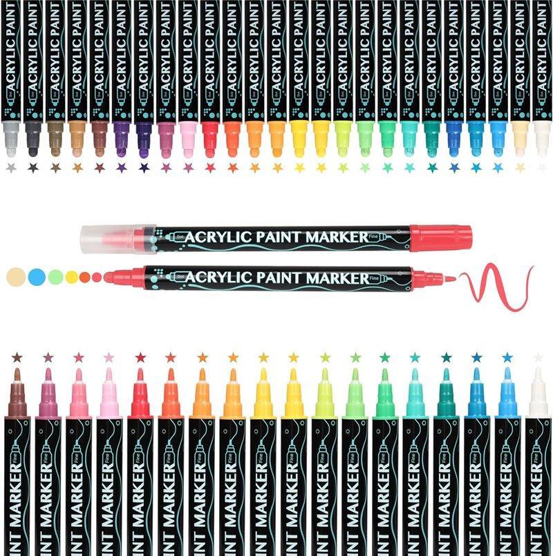 Высококачественные акриловые маркеры, 12 цветов, для DIY проектов (арт. 21101985)
