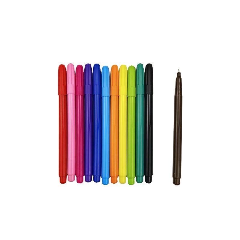 Моющиеся акварельные маркеры, 12 цветов, радужные, нетоксичные (арт. 21101999)