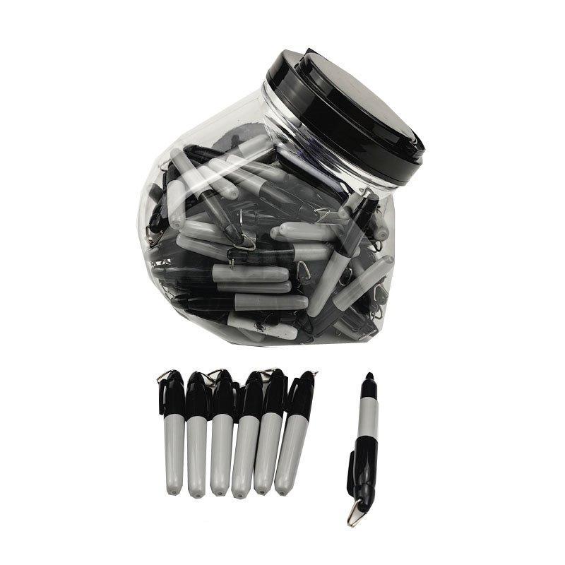 Мини-маркеры с логотипом, нетоксичные, с зажимом, многоцветные (арт. 21102053)