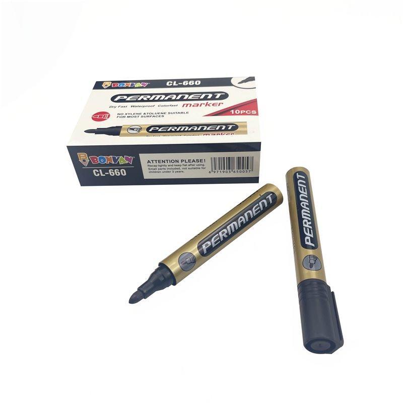 Дешевые черные перманентные маркеры оптом от фабрики Bonvan (арт. 21102060)