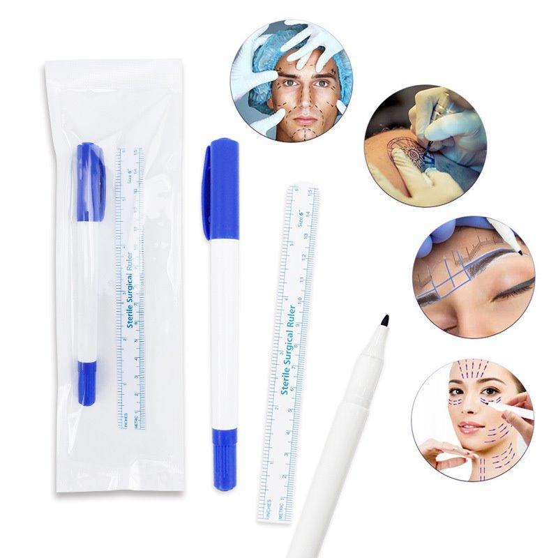 Стерильный хирургический маркер для микроблейдинга бровей, двойной логотип (арт. 21081944)