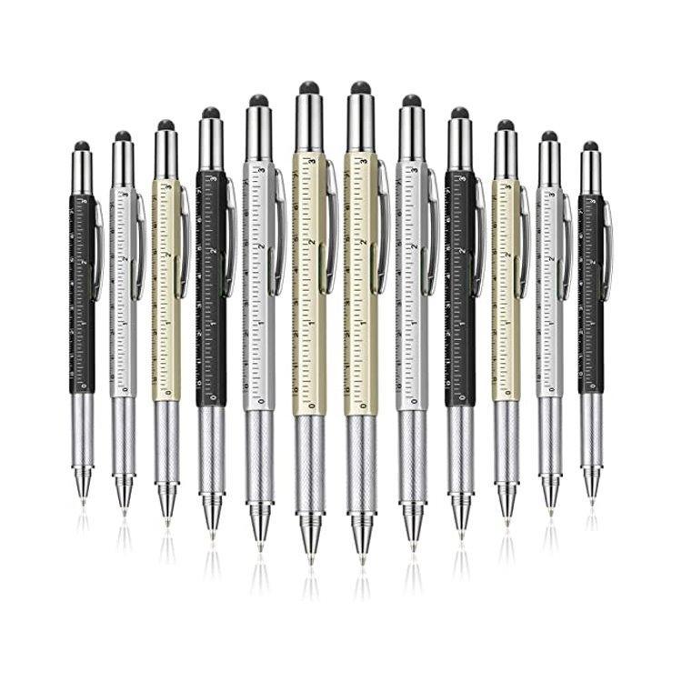 Многофункциональная ручка-инструмент 6 в 1 с отверткой, уровнем и линейкой (арт. 21082013)