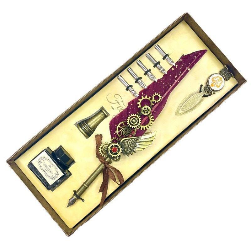 Набор перьевых ручек для школы с индивидуальным дизайном в ретро стиле (арт. 21082030)