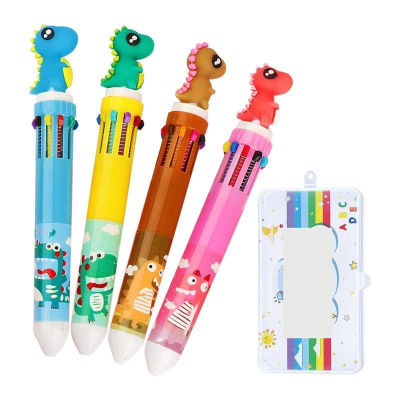 Шариковая ручка с динозаврами, 10 цветов в 1, многоцветные ручки для детей (арт. 21082064)