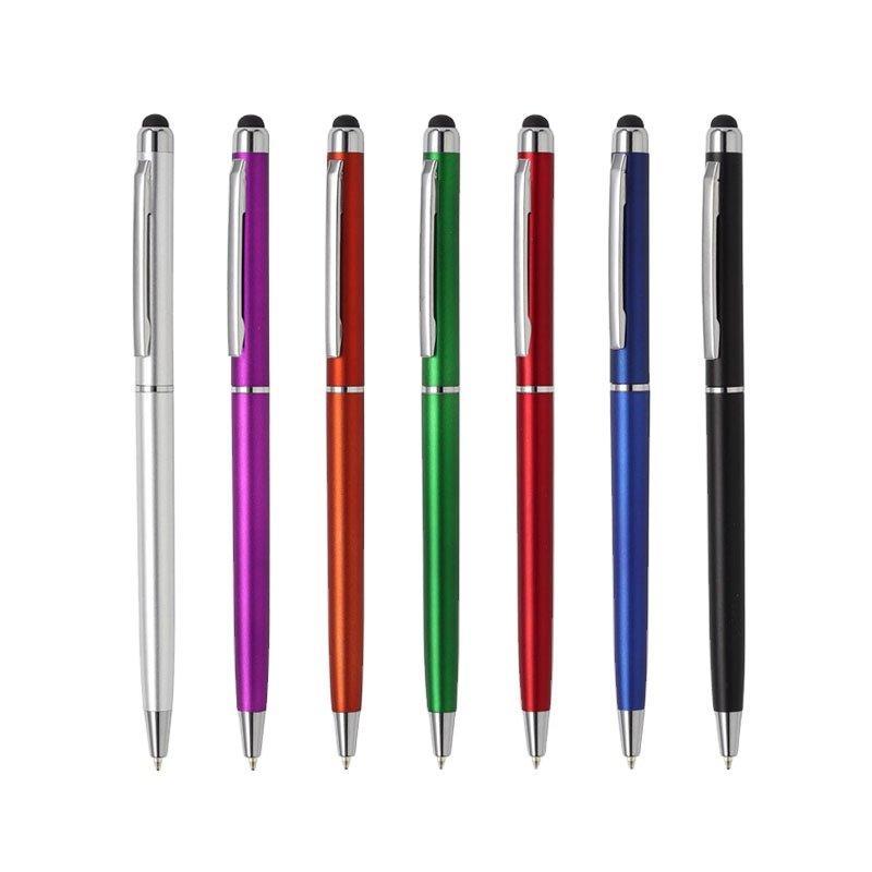 Многофункциональная пластиковая шариковая ручка 2 в 1 с емкостным стилусом (арт. 21082094)