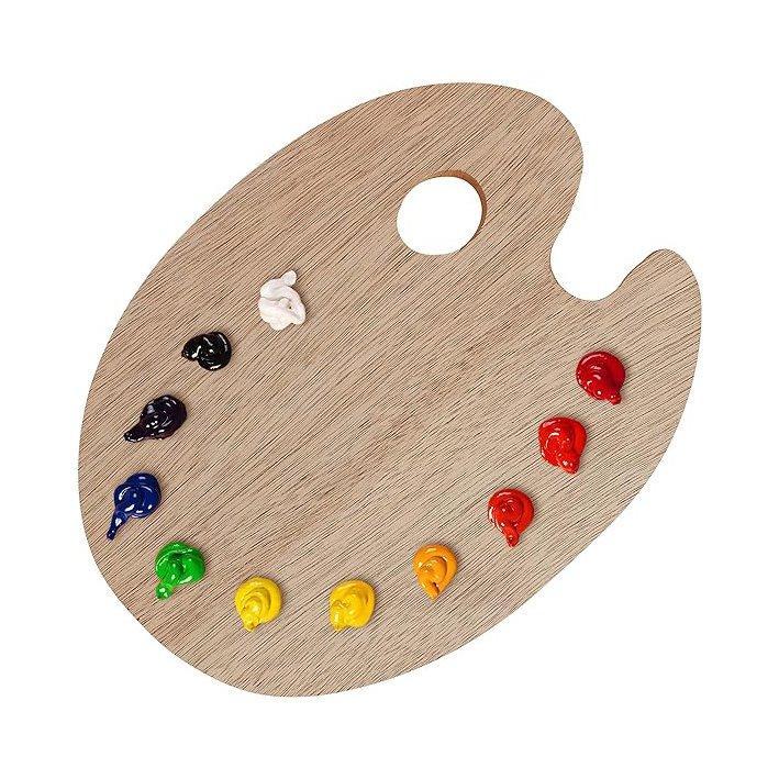 Забавная деревянная палитра для художественных проектов, поддон для красок (арт. 21082379)