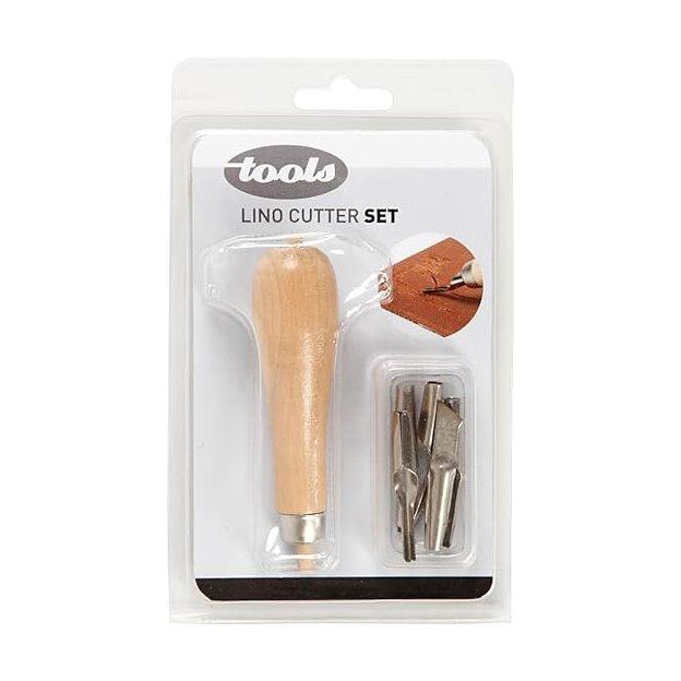 Премиальный набор для резьбы по дереву с деревянной ручкой и стамесками (арт. 21082427)